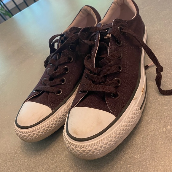 Converse Shoes - Converse Dark Plum Canvas Sneakers - size 7.